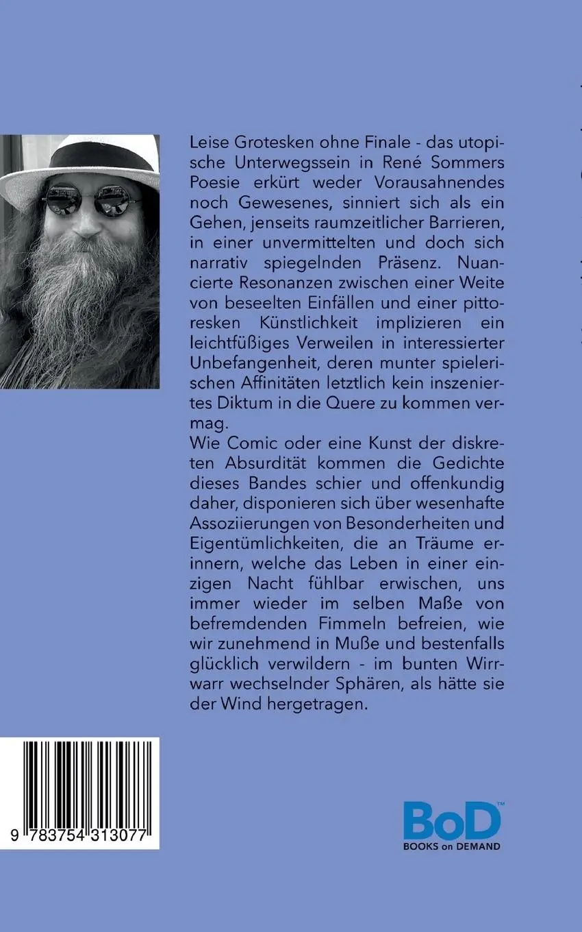 Rückseite: 9783754313077 | Verwildert im Grasland | Gedichte | René Sommer | Taschenbuch | 60 S.