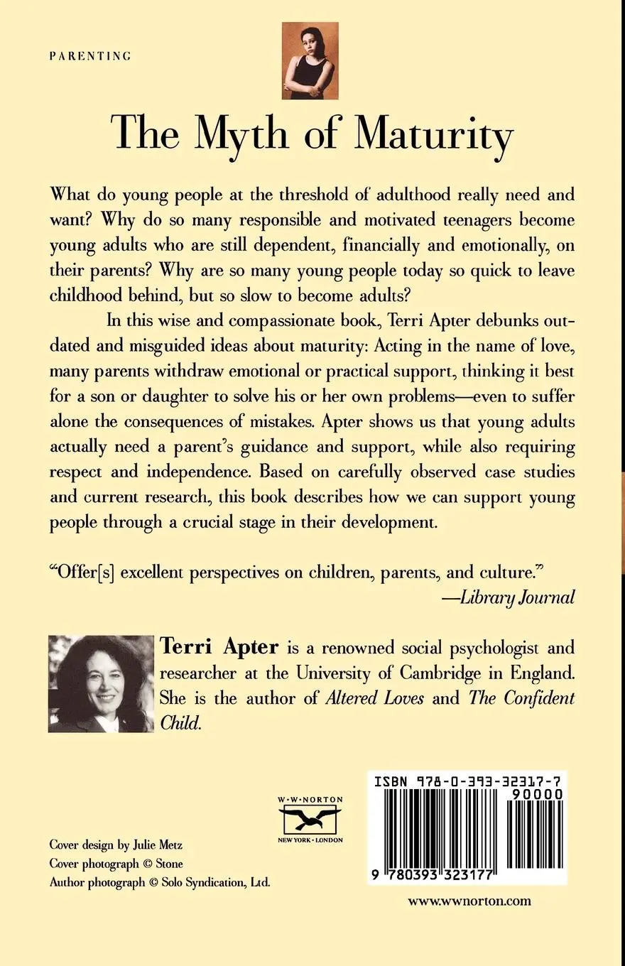 Rückseite: 9780393323177 | The Myth of Maturity | Terri Apter | Taschenbuch | Englisch | 2002