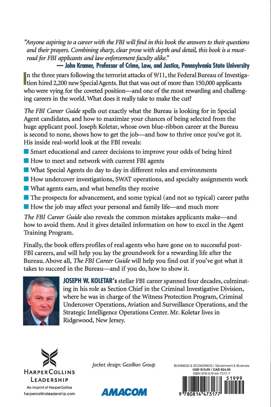 Rückseite: 9780814473177 | The FBI Career Guide | Joseph Koletar | Taschenbuch | Englisch | 2006