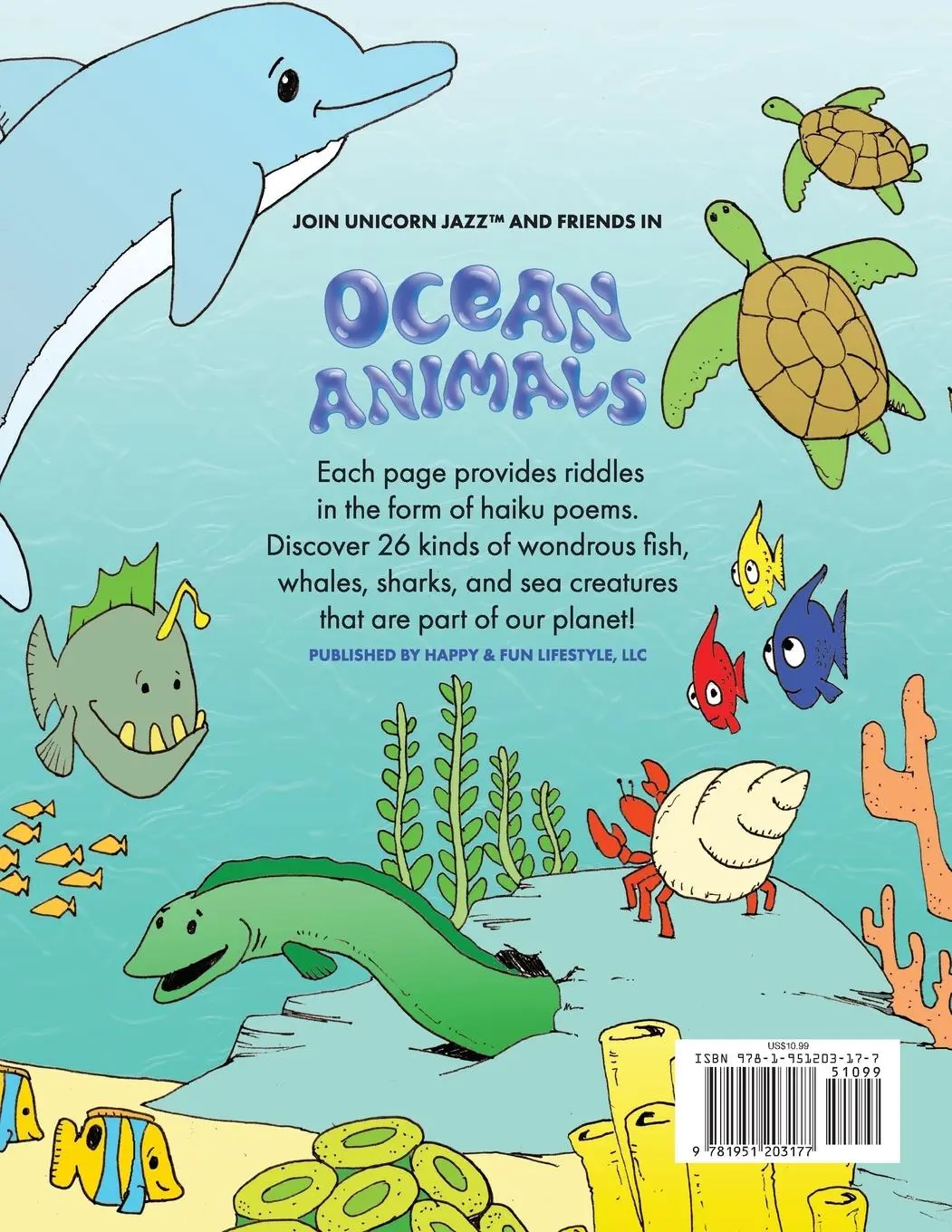 Rückseite: 9781951203177 | Ocean Animals | Unicorn Jazz Unicorn Book Series | Caprelli | Buch
