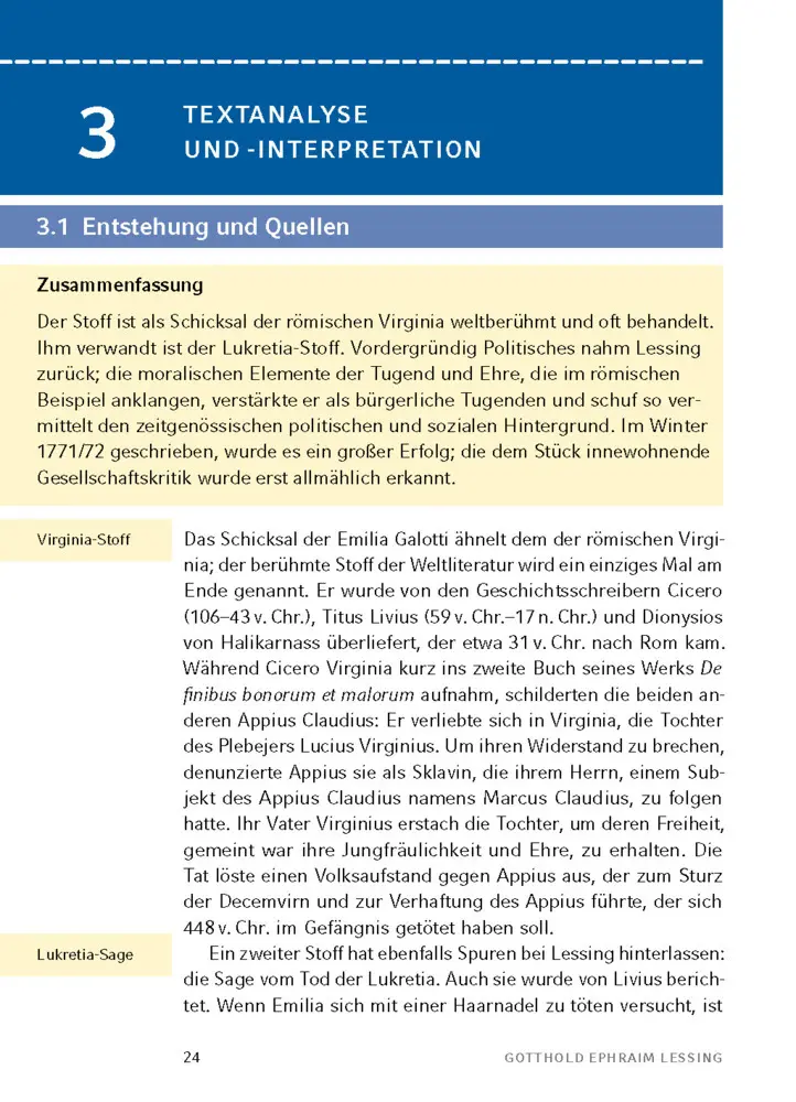Bild: 9783129303177 | Emilia Galotti von Gotthold Ephraim Lessing | Gotthold Ephraim Lessing