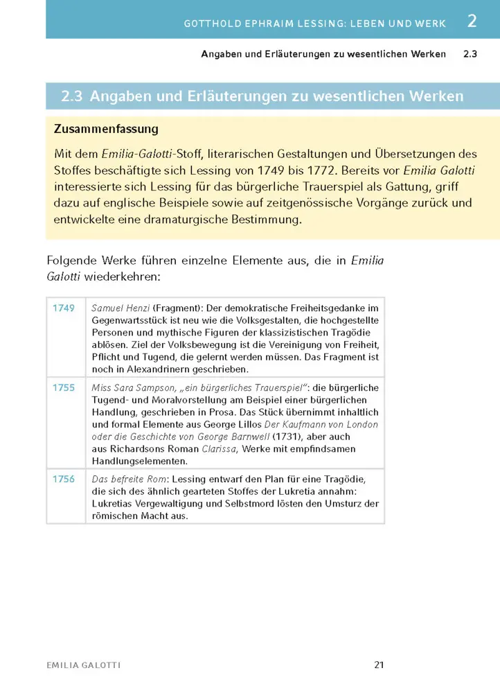 Bild: 9783129303177 | Emilia Galotti von Gotthold Ephraim Lessing | Gotthold Ephraim Lessing