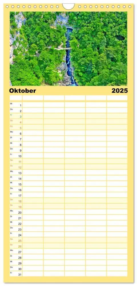 Bild: 9783457093177 | Familienplaner 2025 - Europa durchwandern mit 5 Spalten...