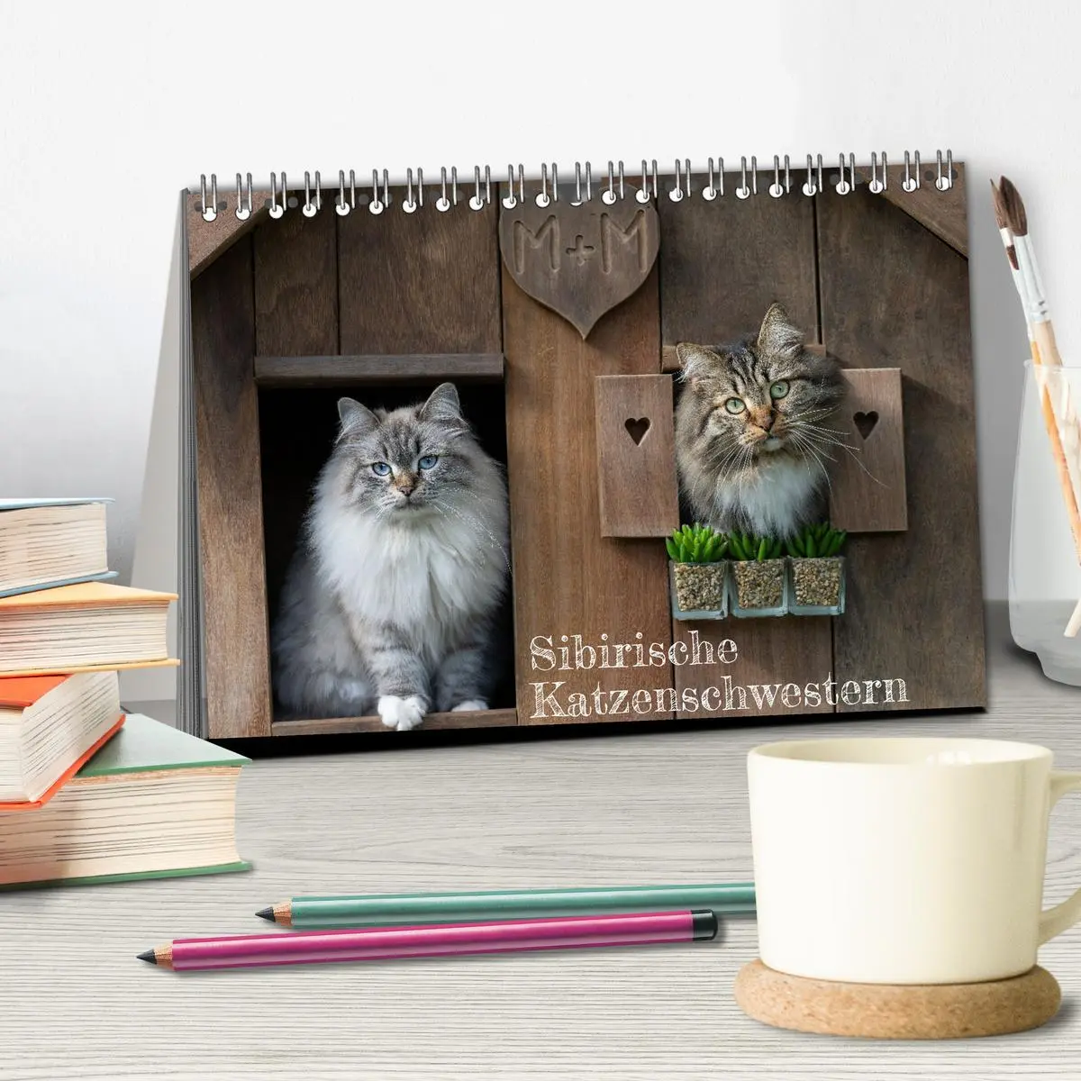 Bild: 9783457543177 | Maui und Molokai - Sibirische Katzenschwestern (Tischkalender 2026...