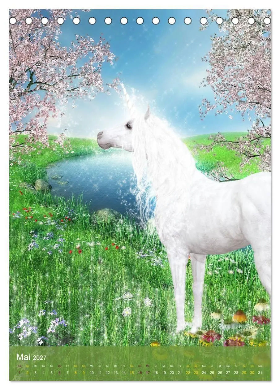 Bild: 9783569723177 | Zauberhaft liebe Einhörner - Kalender (Tischkalender 2027 DIN A5...