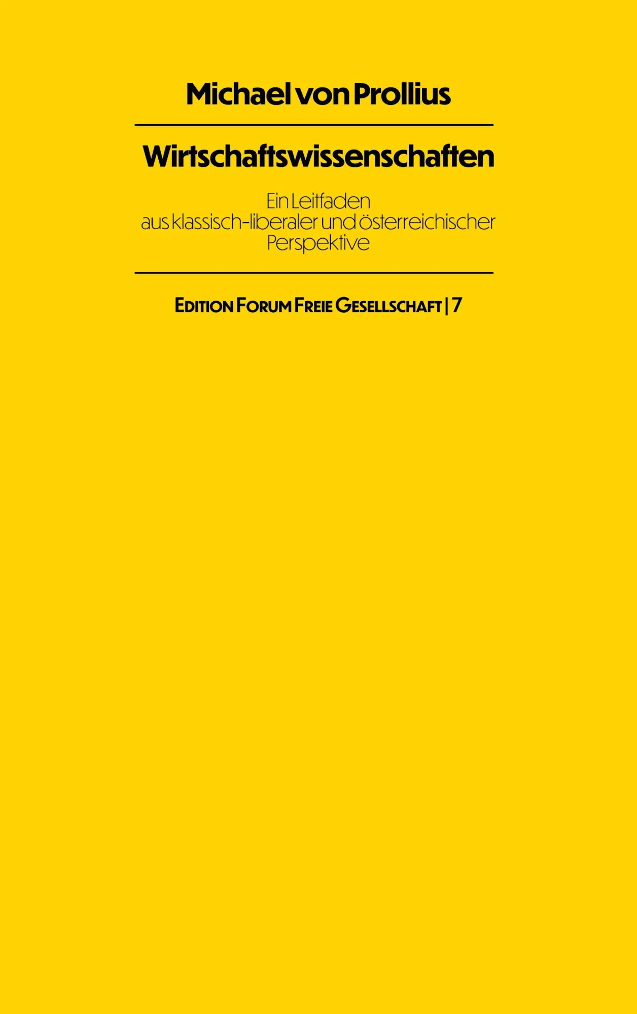 Cover: 9783769323177 | Wirtschaftswissenschaften | Michael Von Prollius | Taschenbuch | 2025