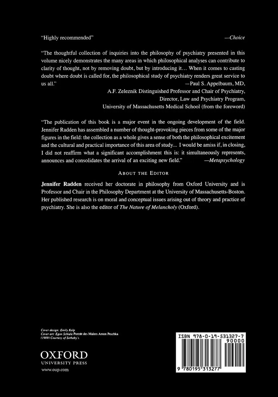 Rückseite: 9780195313277 | The Philosophy of Psychiatry | A Companion | Jennifer Radden | Buch