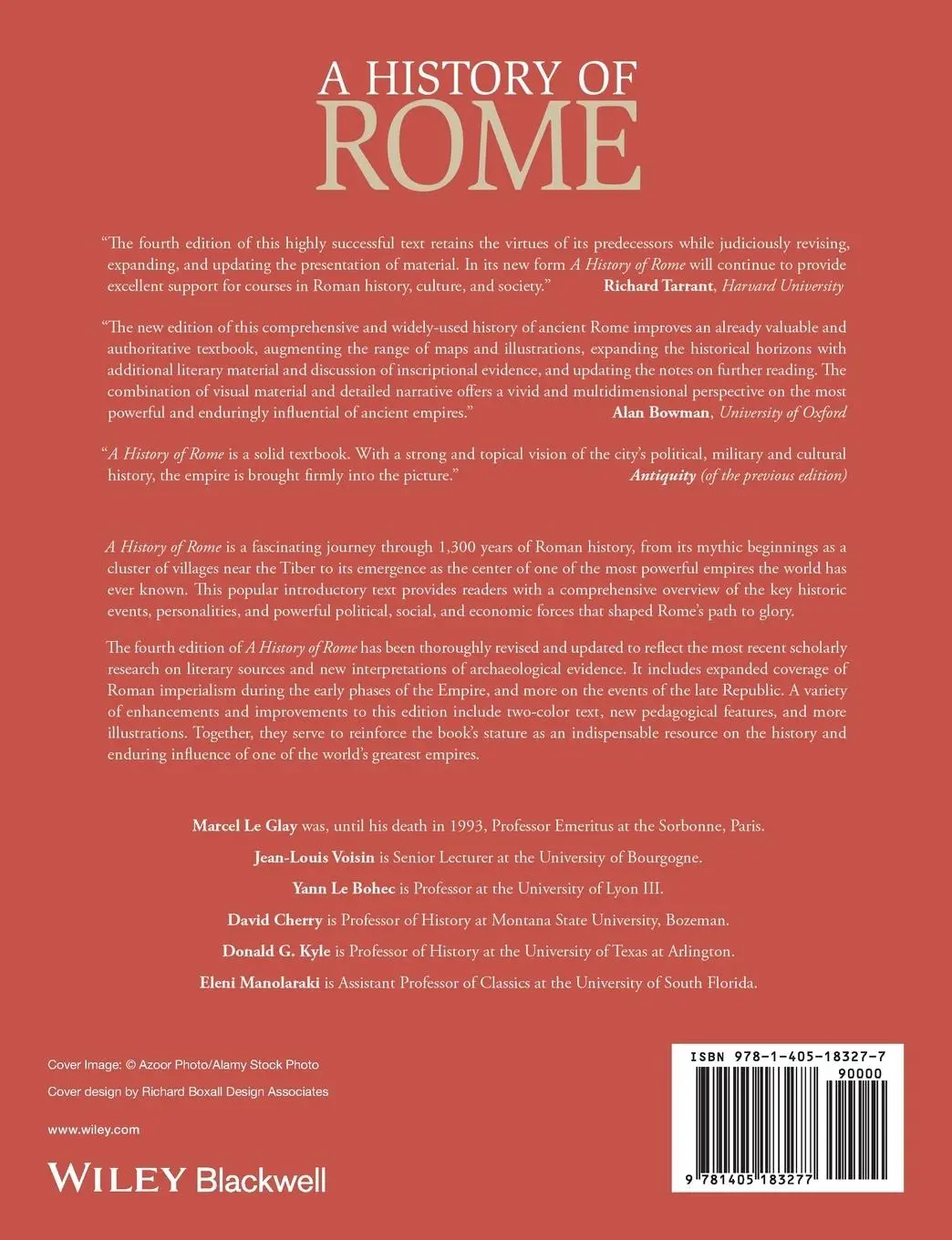 Rückseite: 9781405183277 | A History of Rome | David Cherry (u. a.) | Taschenbuch | 668 S. | 2009
