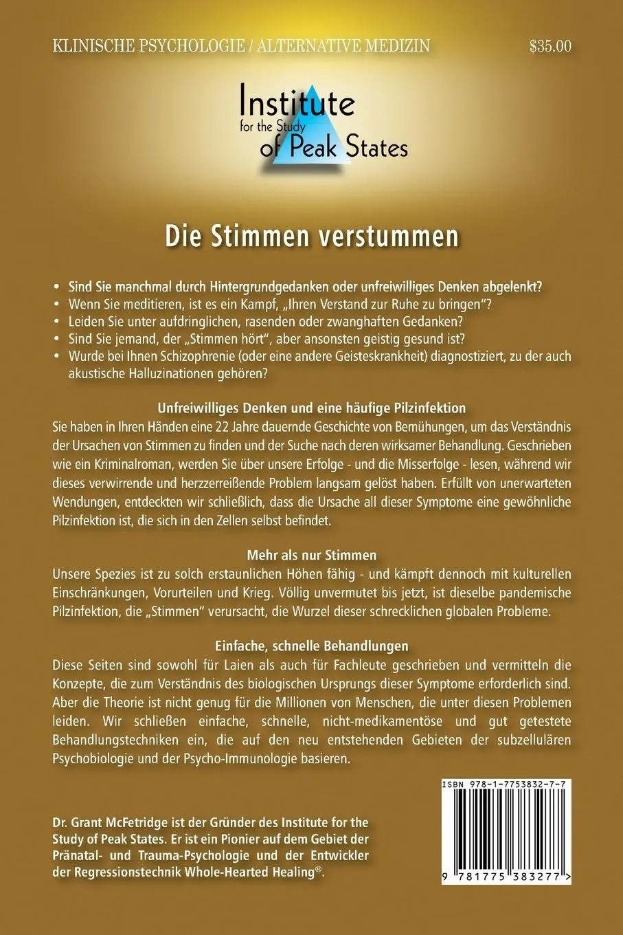 Rückseite: 9781775383277 | Die Stimmen verstummen | Grant McFetridge | Taschenbuch | Deutsch