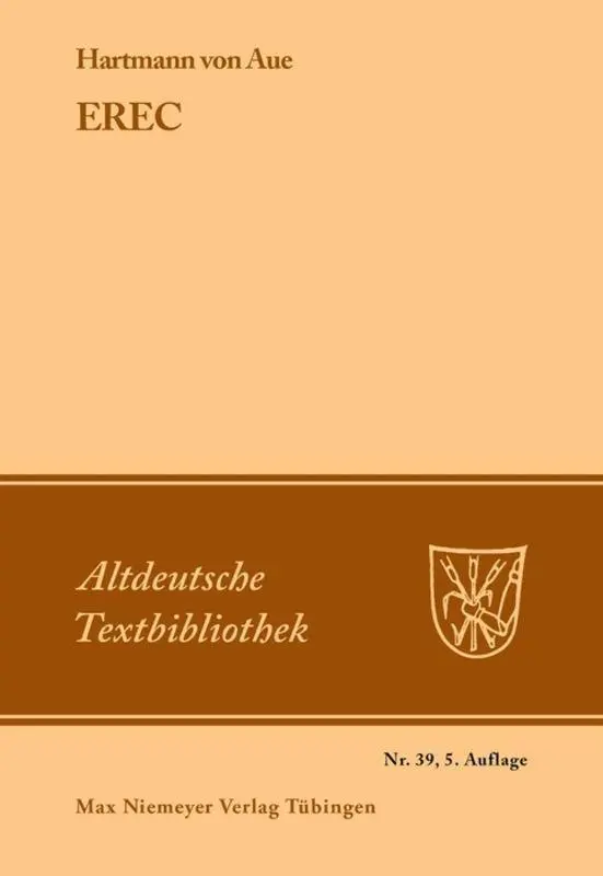 Cover: 9783110483277 | Erec | Hartmann Von Aue | Taschenbuch | ISSN | XLII | Deutsch