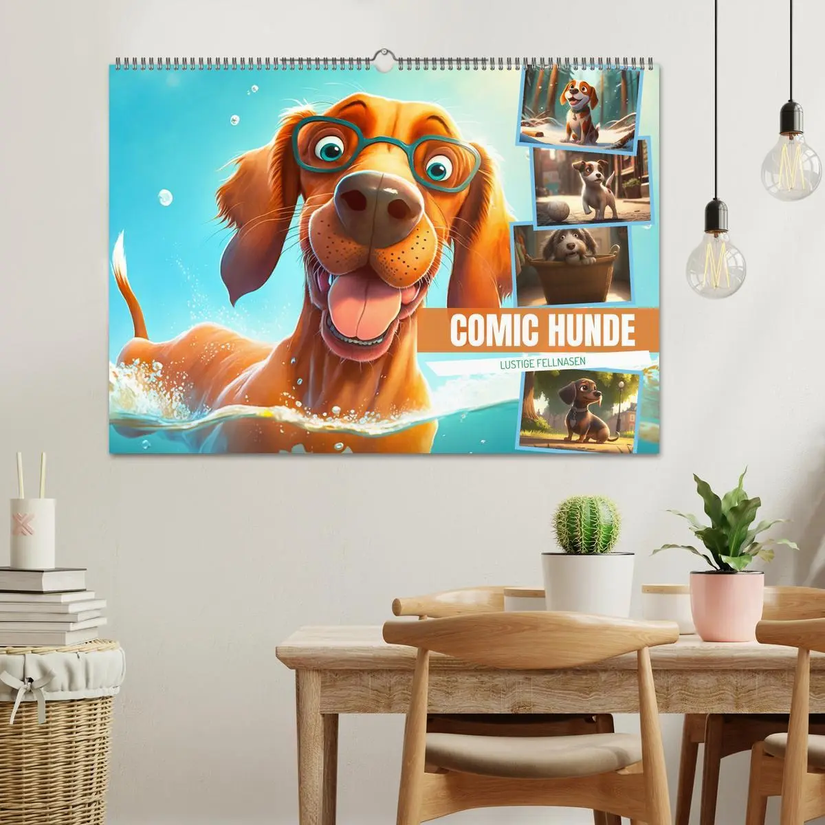 Bild: 9783457533277 | Comic Hunde (Wandkalender 2026 DIN A2 quer), CALVENDO Monatskalender