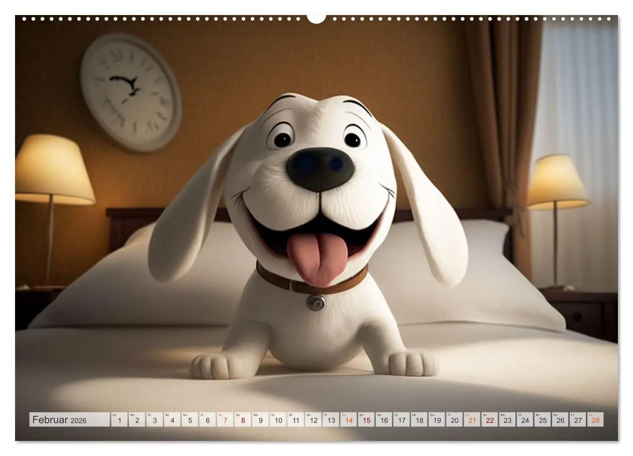 Bild: 9783457533277 | Comic Hunde (Wandkalender 2026 DIN A2 quer), CALVENDO Monatskalender