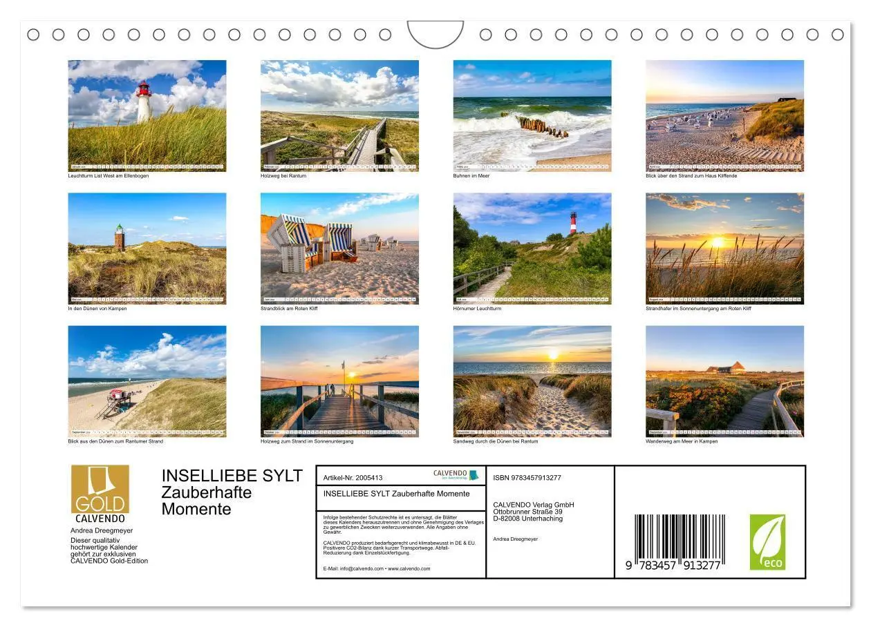 Bild: 9783457913277 | INSELLIEBE SYLT Zauberhafte Momente (Wandkalender 2026 DIN A4...