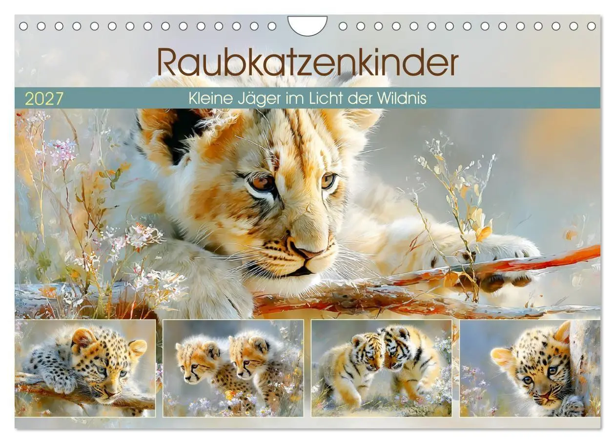 Cover: 9783516793277 | Raubkatzenkinder. Kleine Jäger im Licht der Wildnis (Wandkalender...