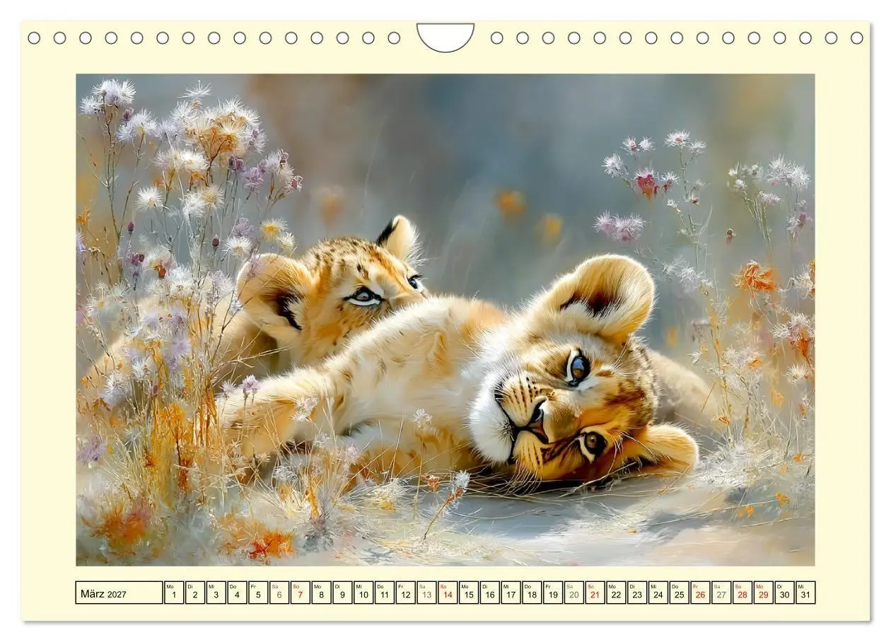 Bild: 9783516793277 | Raubkatzenkinder. Kleine Jäger im Licht der Wildnis (Wandkalender...