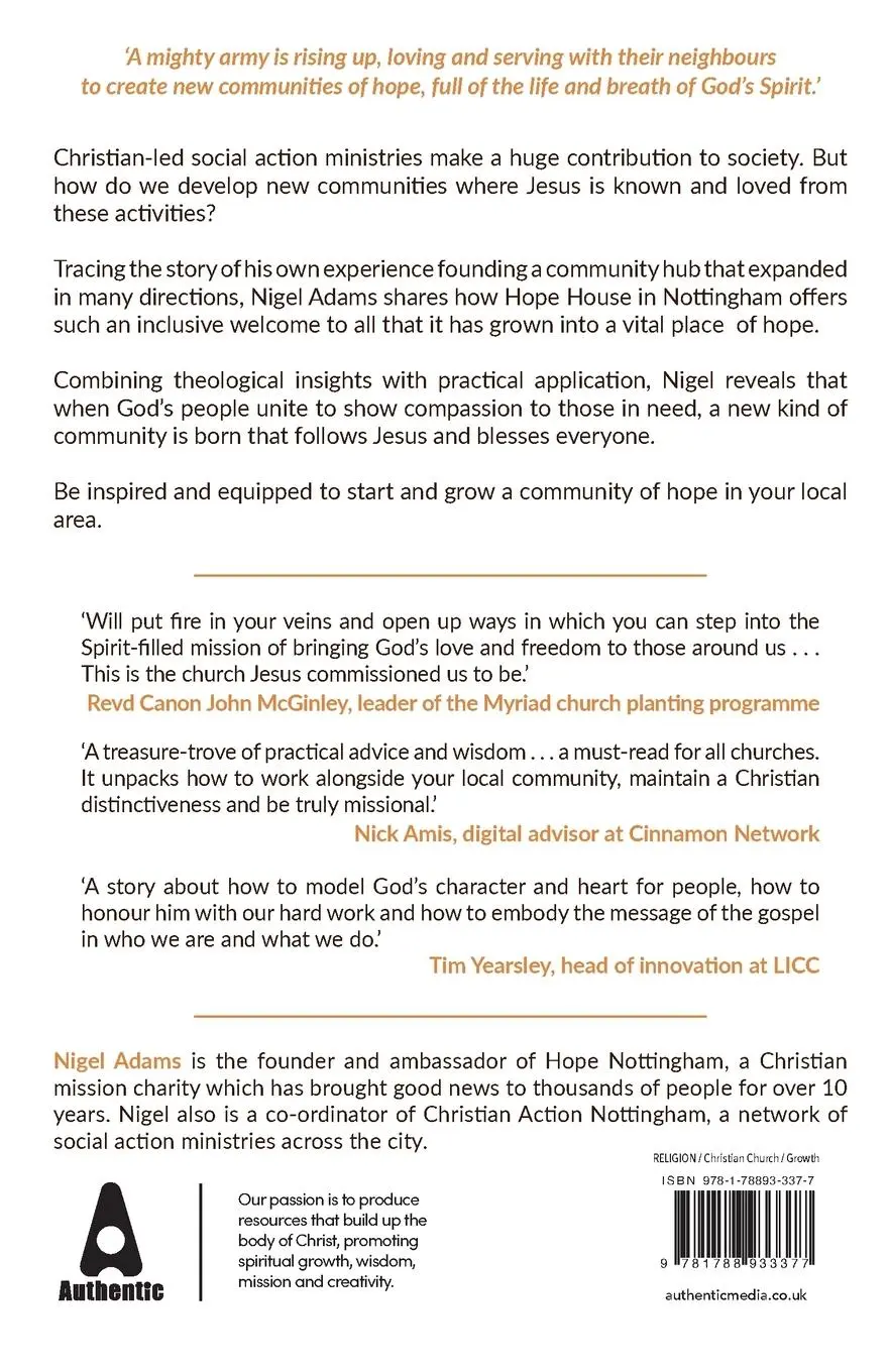 Rückseite: 9781788933377 | Communities of Hope | Nigel Adams | Taschenbuch | Englisch | 2024