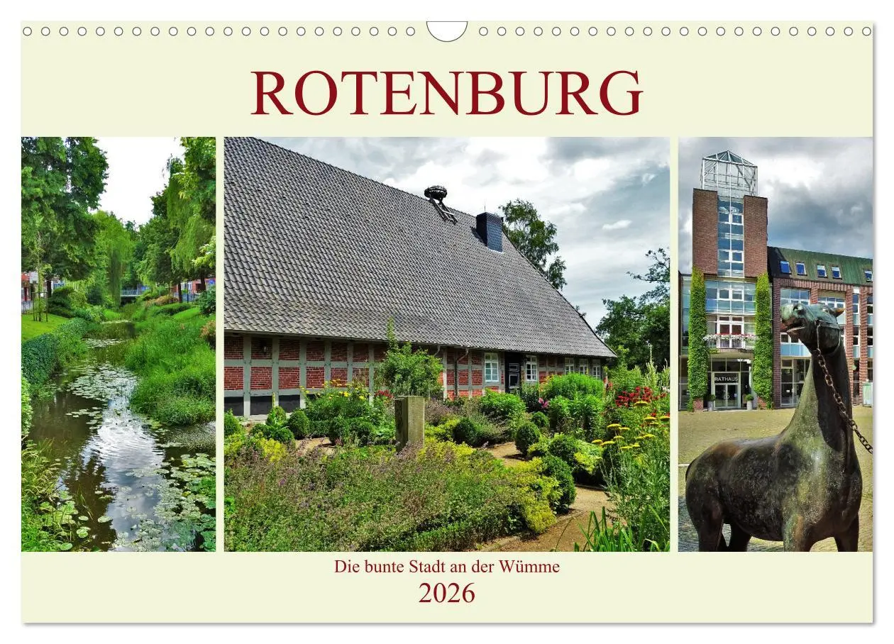 Cover: 9783457903377 | Rotenburg - Die bunte Stadt an der Wümme (Wandkalender 2026 DIN A3...