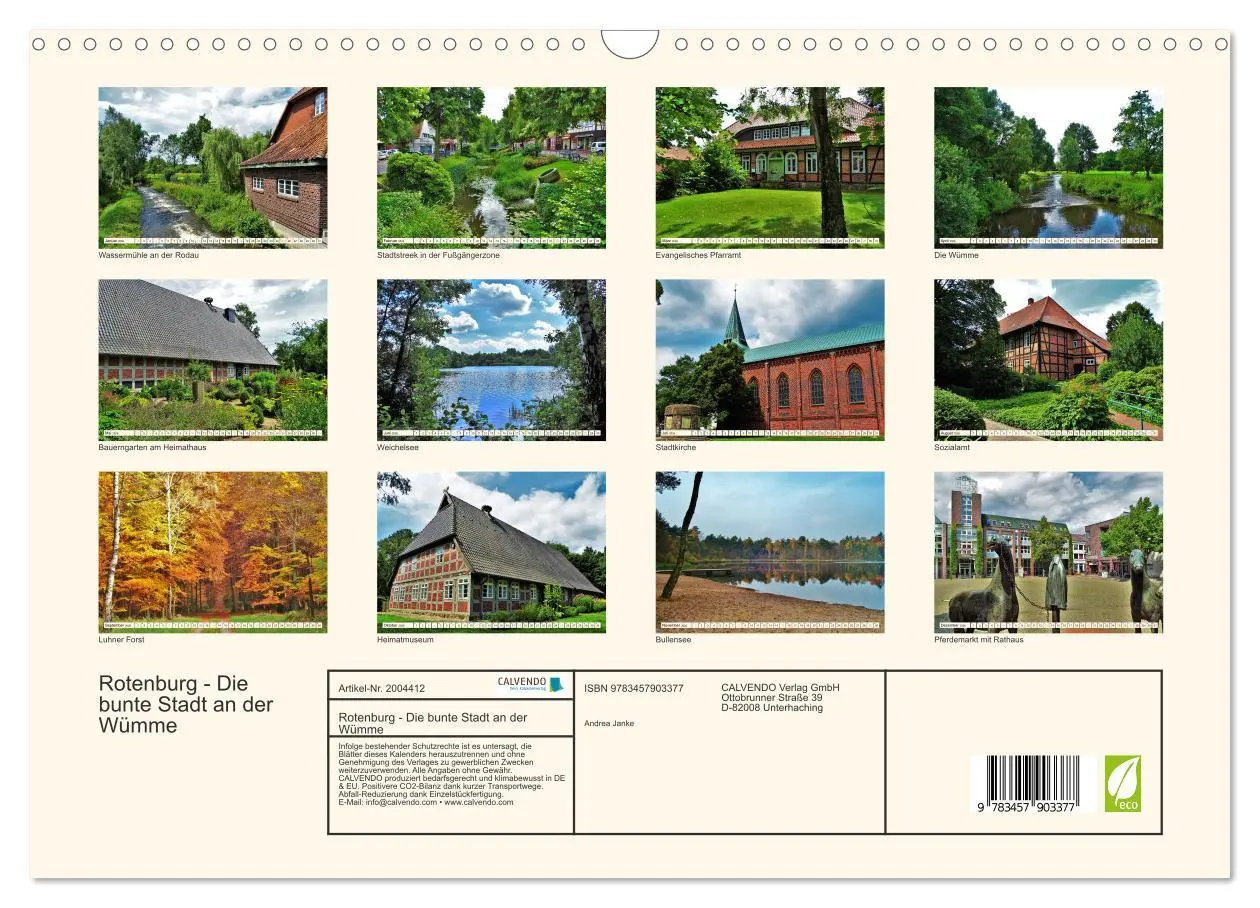Bild: 9783457903377 | Rotenburg - Die bunte Stadt an der Wümme (Wandkalender 2026 DIN A3...