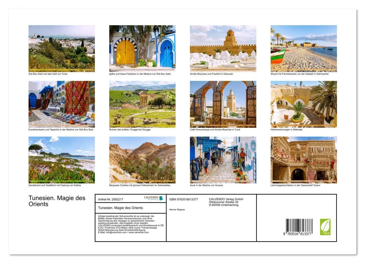 Bild: 9783516613377 | Tunesien. Magie des Orients (Wandkalender 2026 DIN A3 quer),...