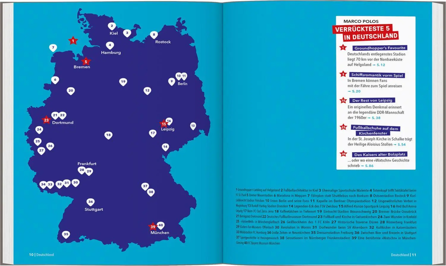 Bild: 9783575023377 | MARCO POLO Guck mal: Verrückte Fußball-Orte | Lars Sittig | Buch