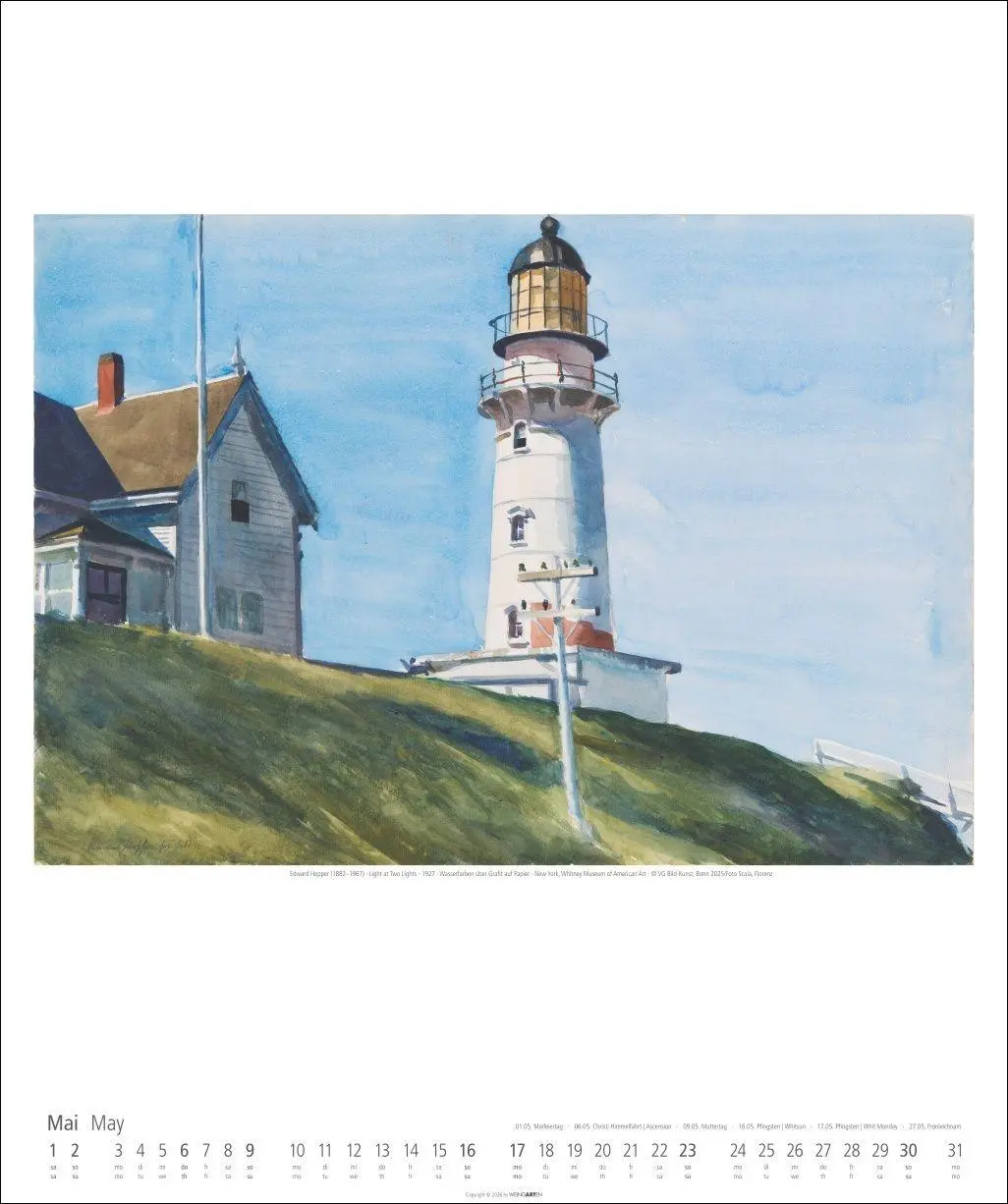 Bild: 9783839903377 | Edward Hopper Kalender 2027 | Edward Hopper | Kalender | Spiralbindung