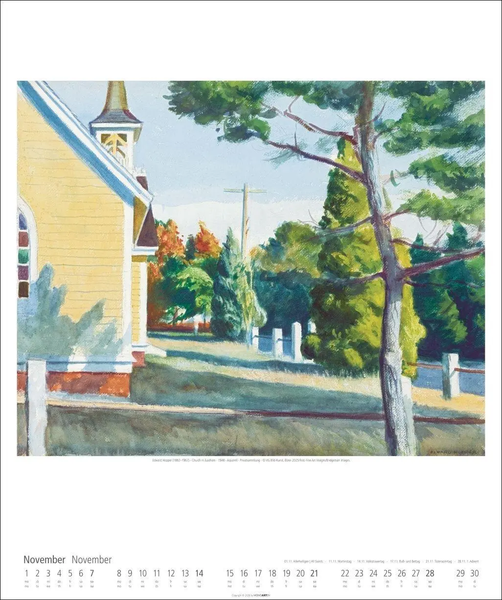 Bild: 9783839903377 | Edward Hopper Kalender 2027 | Edward Hopper | Kalender | Spiralbindung