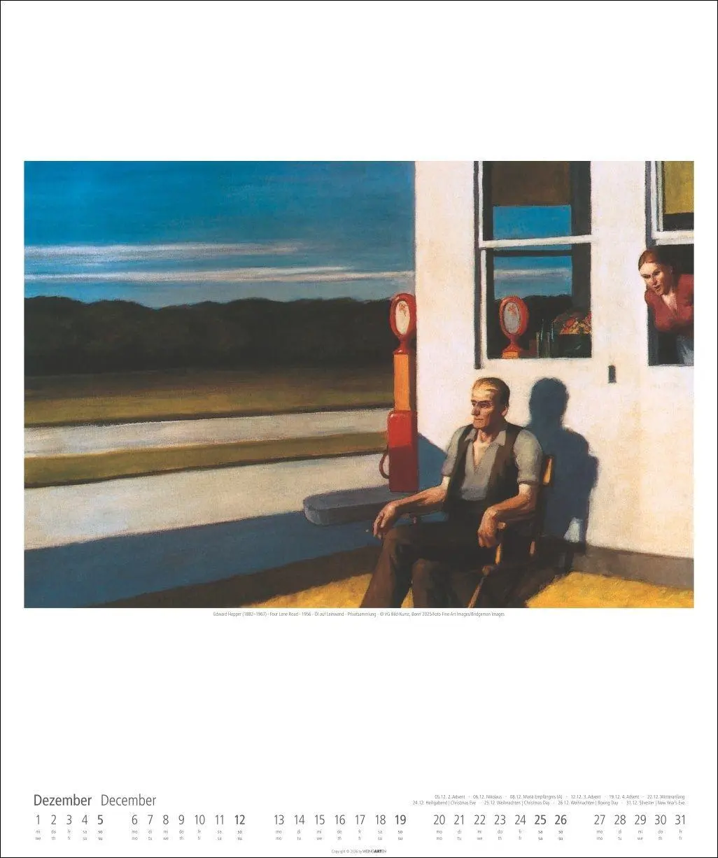 Bild: 9783839903377 | Edward Hopper Kalender 2027 | Edward Hopper | Kalender | Spiralbindung