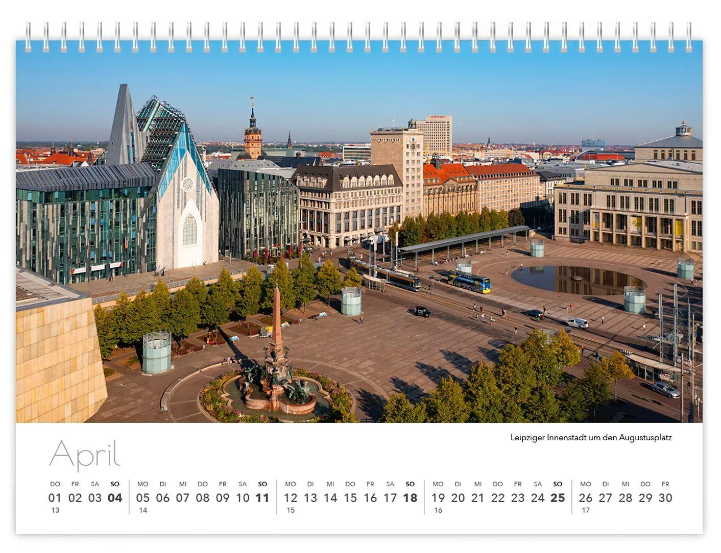 Bild: 9783912303377 | Kalender Sachsen von oben kompakt 2027 | 21 x 15 cm weißes Kalendarium