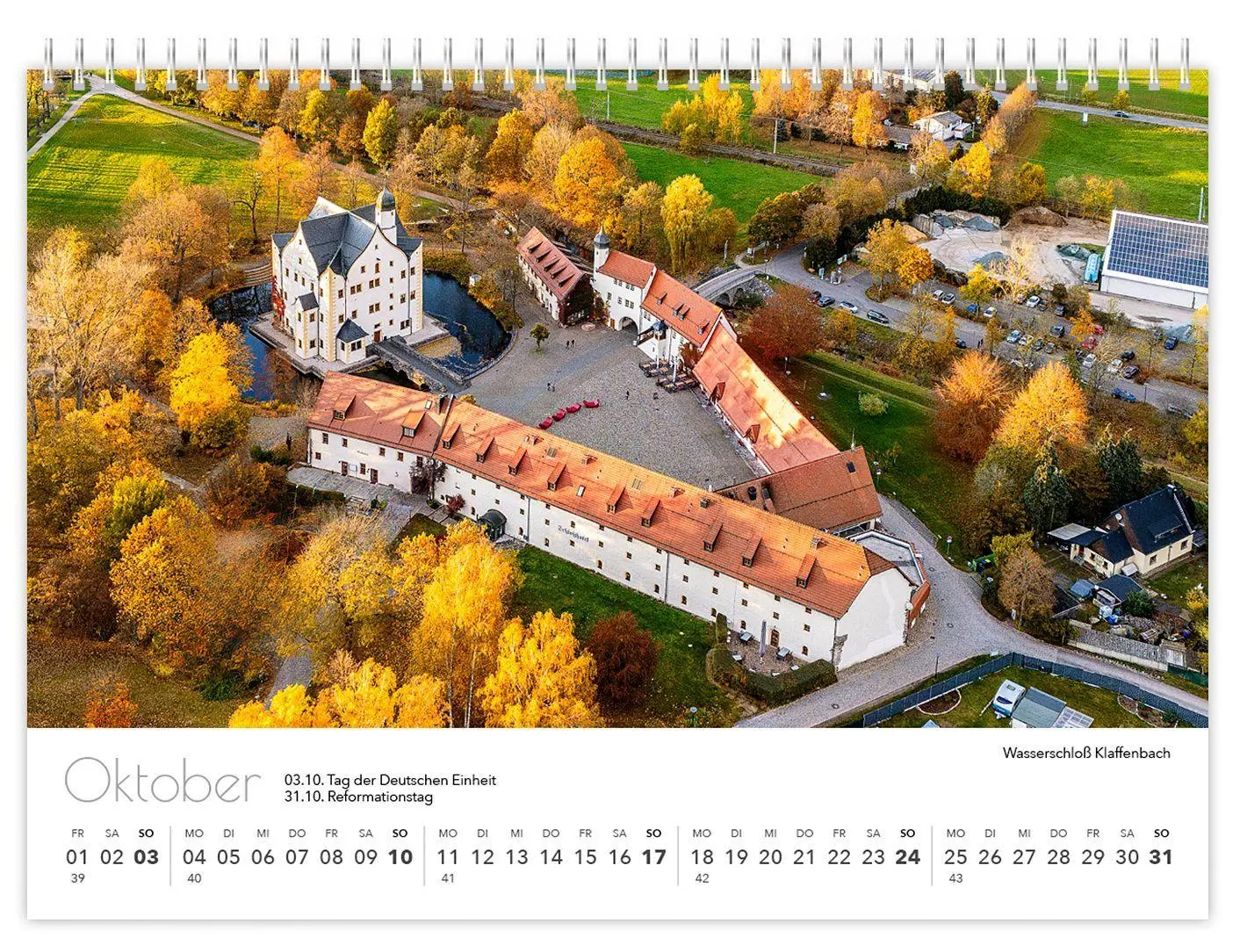 Bild: 9783912303377 | Kalender Sachsen von oben kompakt 2027 | 21 x 15 cm weißes Kalendarium