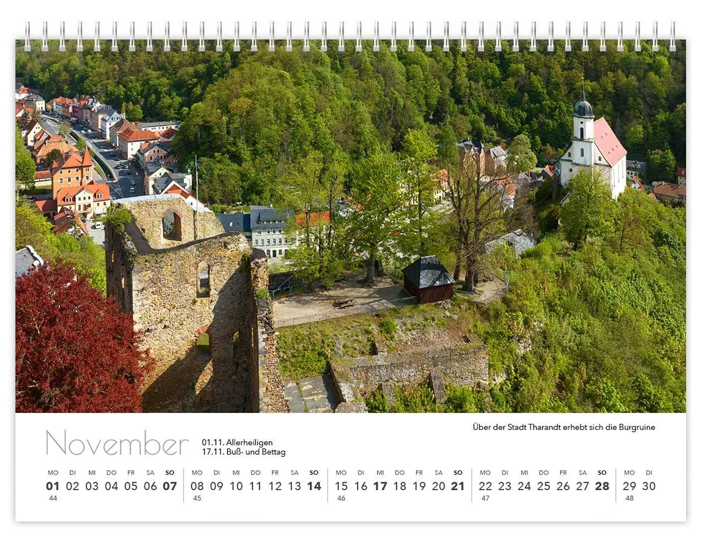 Bild: 9783912303377 | Kalender Sachsen von oben kompakt 2027 | 21 x 15 cm weißes Kalendarium