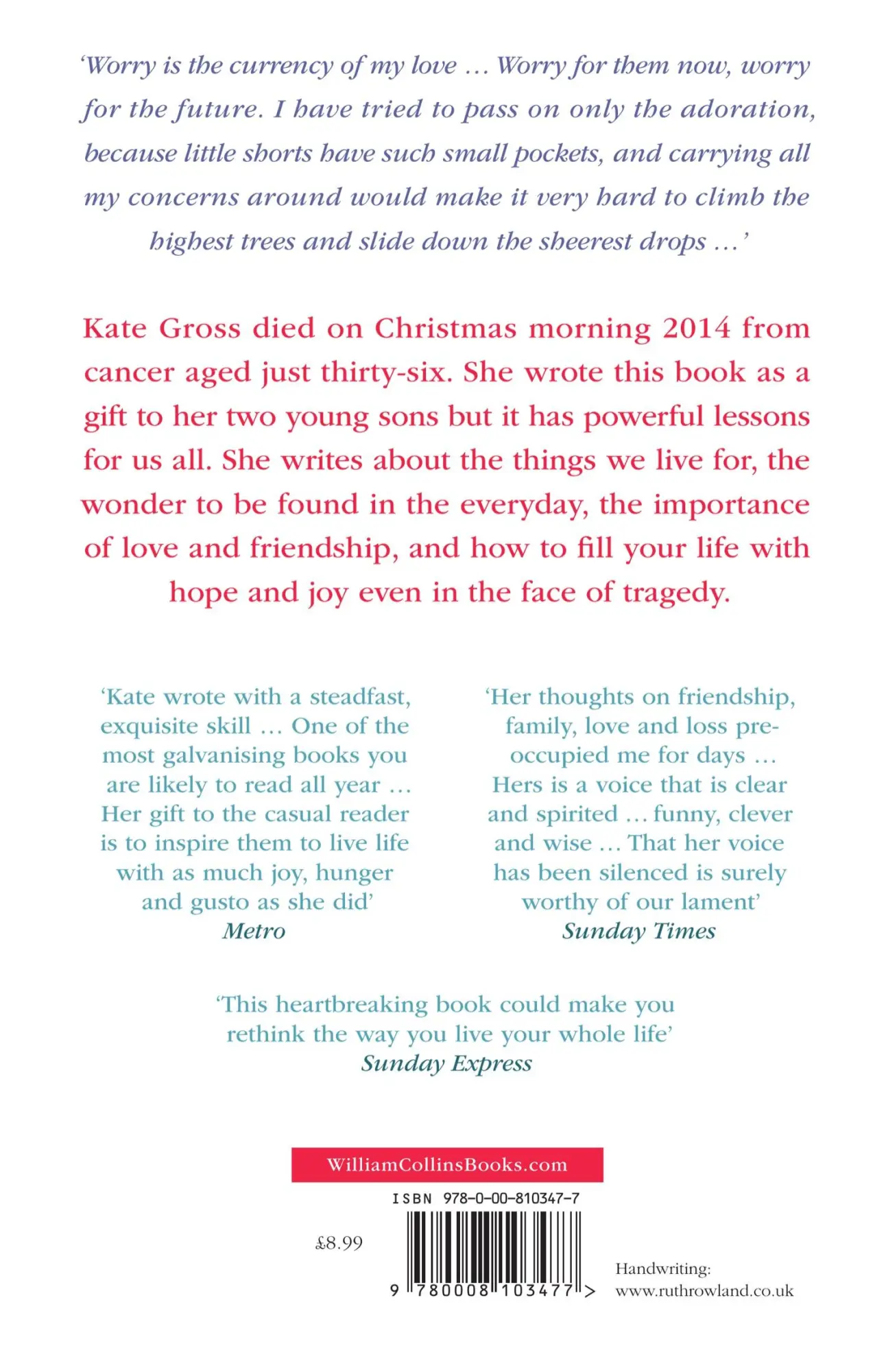 Rückseite: 9780008103477 | Late Fragments | Kate Gross | Taschenbuch | 246 S. | Englisch | 2015