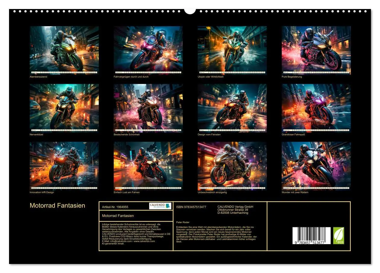 Bild: 9783457513477 | Motorrad Fantasien (hochwertiger Premium Wandkalender 2026 DIN A2...