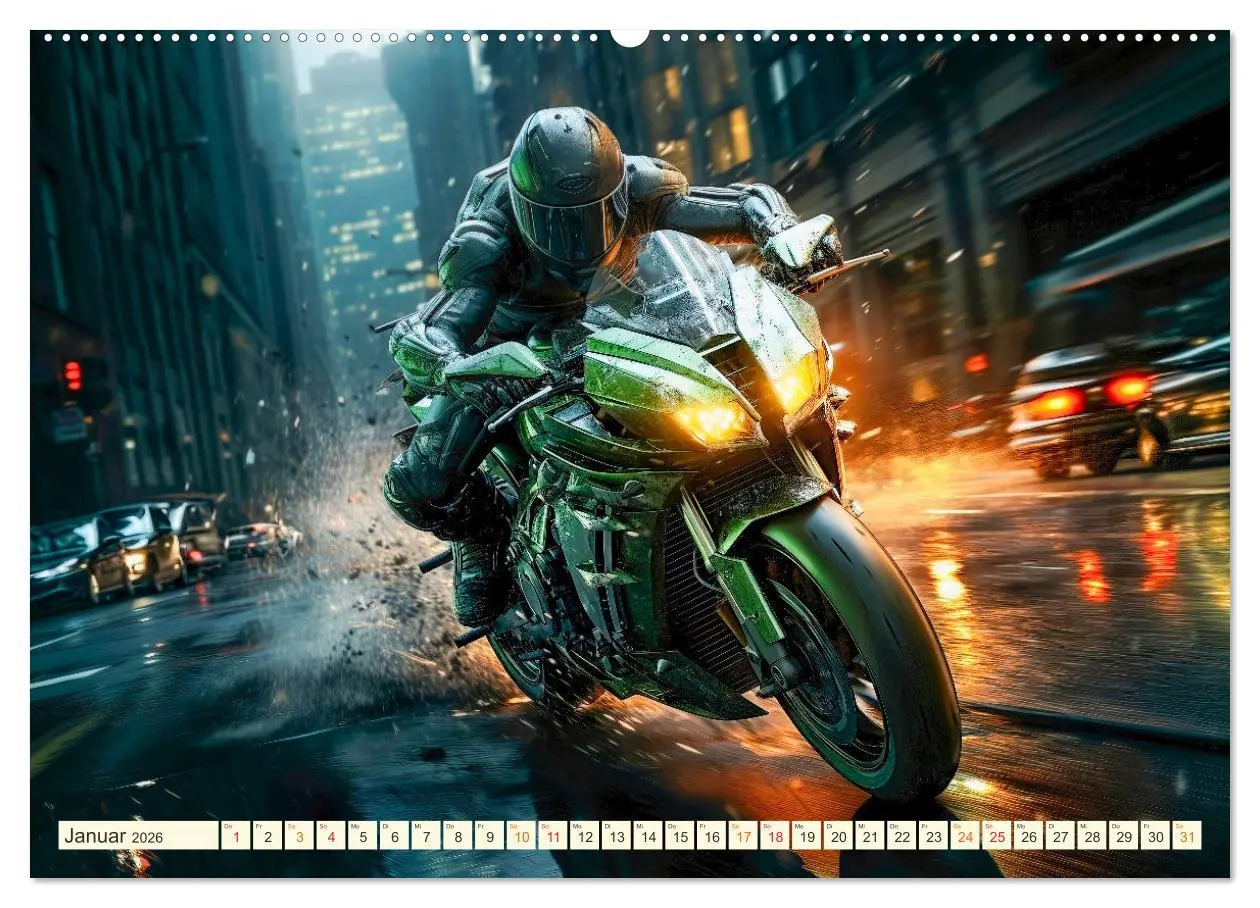 Bild: 9783457513477 | Motorrad Fantasien (hochwertiger Premium Wandkalender 2026 DIN A2...