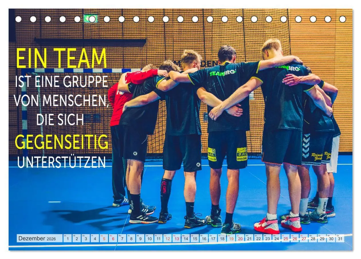 Bild: 9783457683477 | Positive Gedanken - Motivation und Handball (Tischkalender 2026 DIN...