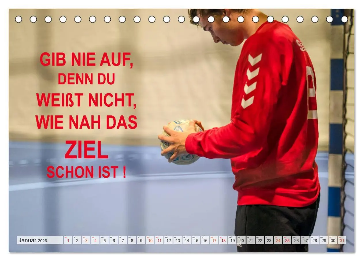 Bild: 9783457683477 | Positive Gedanken - Motivation und Handball (Tischkalender 2026 DIN...