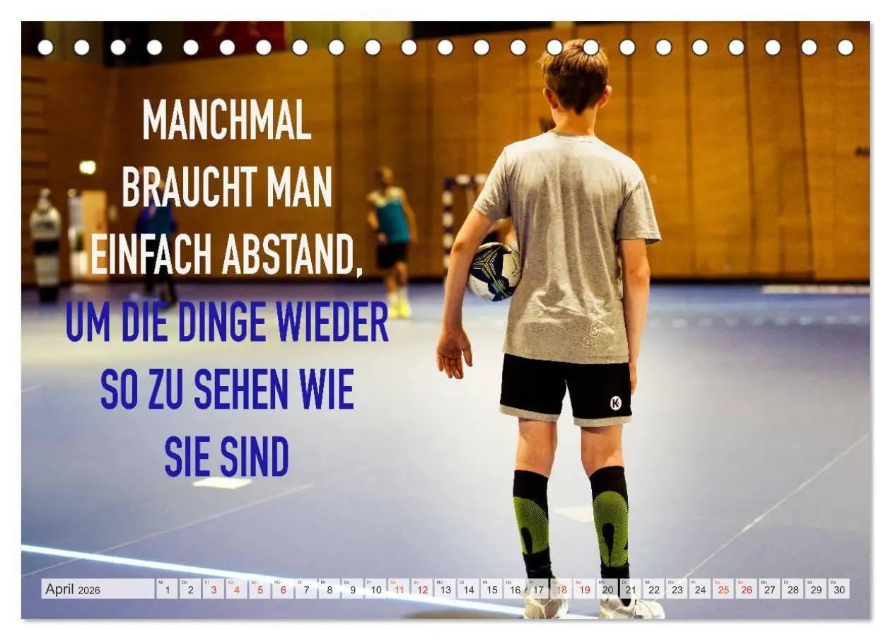 Bild: 9783457683477 | Positive Gedanken - Motivation und Handball (Tischkalender 2026 DIN...