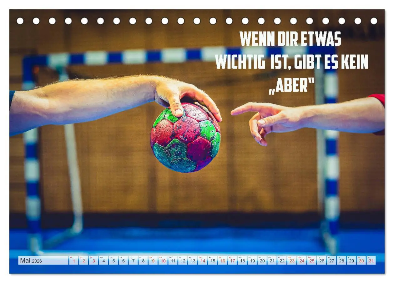 Bild: 9783457683477 | Positive Gedanken - Motivation und Handball (Tischkalender 2026 DIN...