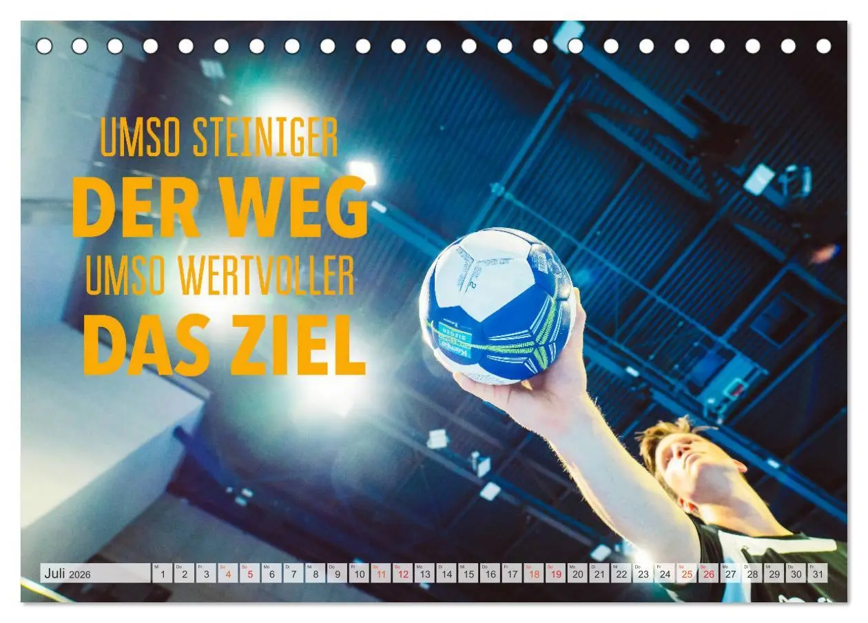 Bild: 9783457683477 | Positive Gedanken - Motivation und Handball (Tischkalender 2026 DIN...
