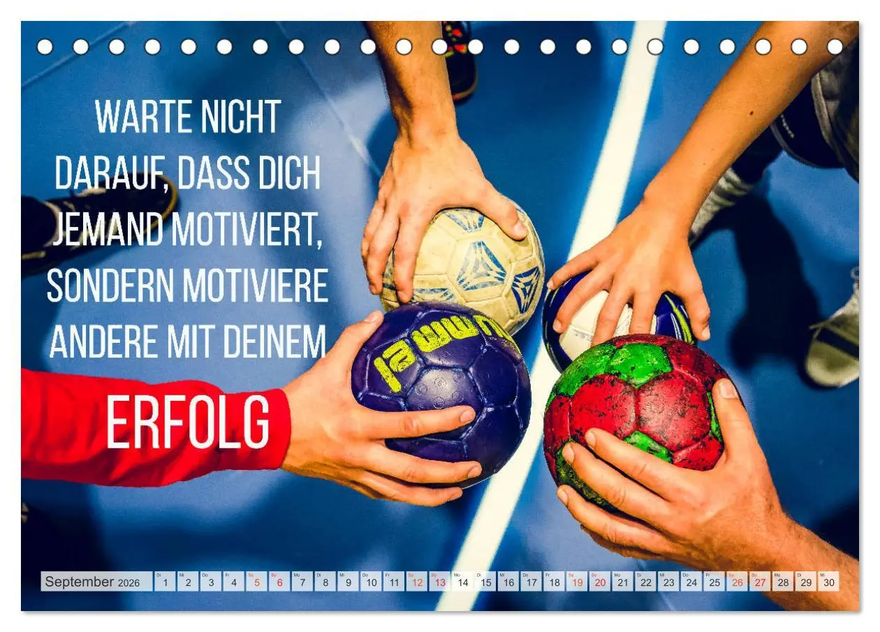 Bild: 9783457683477 | Positive Gedanken - Motivation und Handball (Tischkalender 2026 DIN...