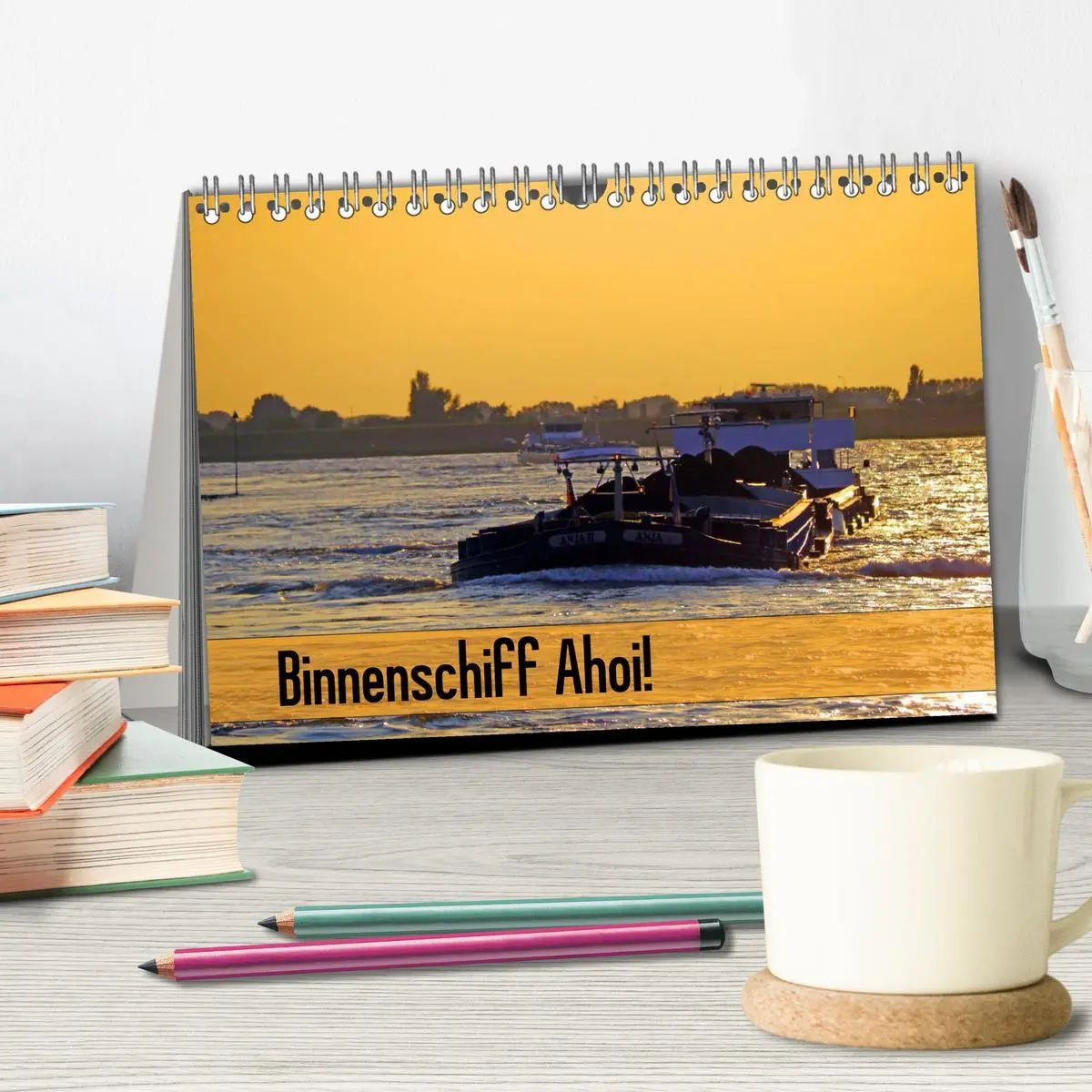 Bild: 9783516223477 | Binnenschiff Ahoi! (Tischkalender 2026 DIN A5 quer), CALVENDO...