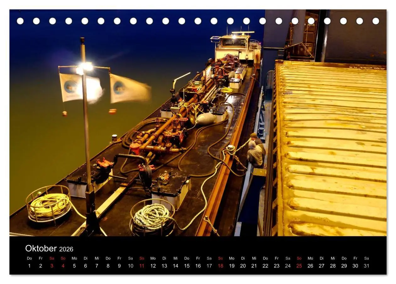 Bild: 9783516223477 | Binnenschiff Ahoi! (Tischkalender 2026 DIN A5 quer), CALVENDO...