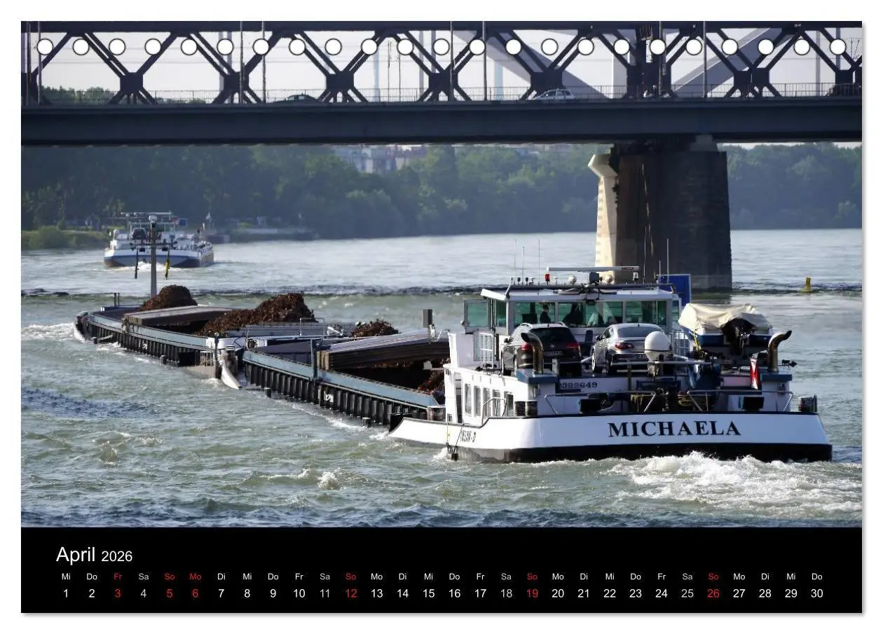 Bild: 9783516223477 | Binnenschiff Ahoi! (Tischkalender 2026 DIN A5 quer), CALVENDO...