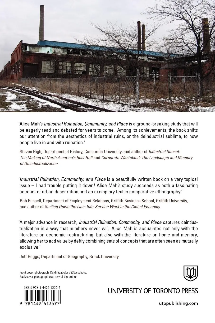 Rückseite: 9781442613577 | Industrial Ruination, Community and Place | Alice Mah | Taschenbuch