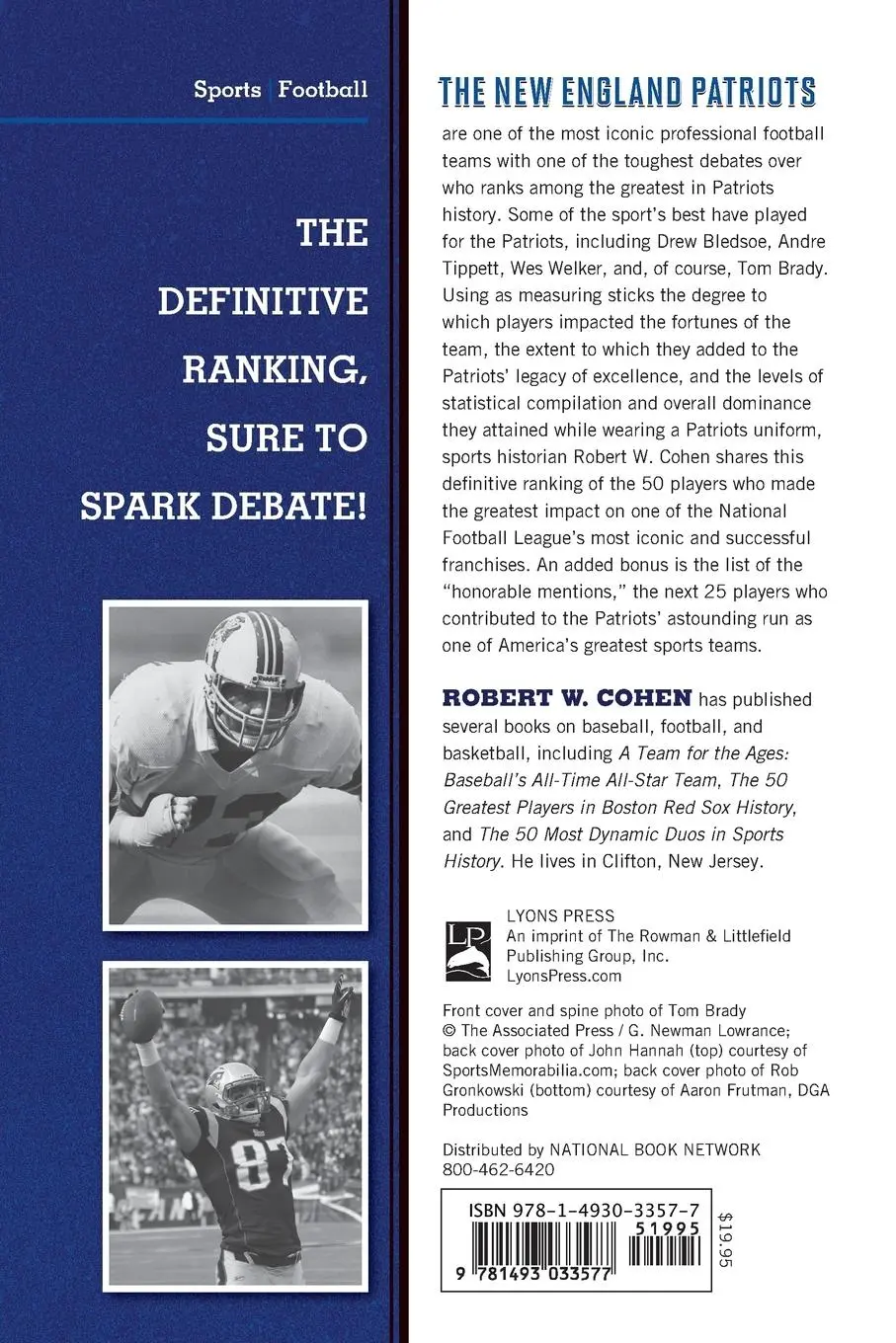 Rückseite: 9781493033577 | The 50 Greatest Players in New England Patriots Football History