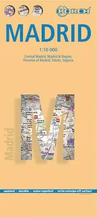 Cover: 9783866093577 | Madrid 1 : 10 000 | (Land-)Karte | Borch Maps | Laminierte Oberfläche