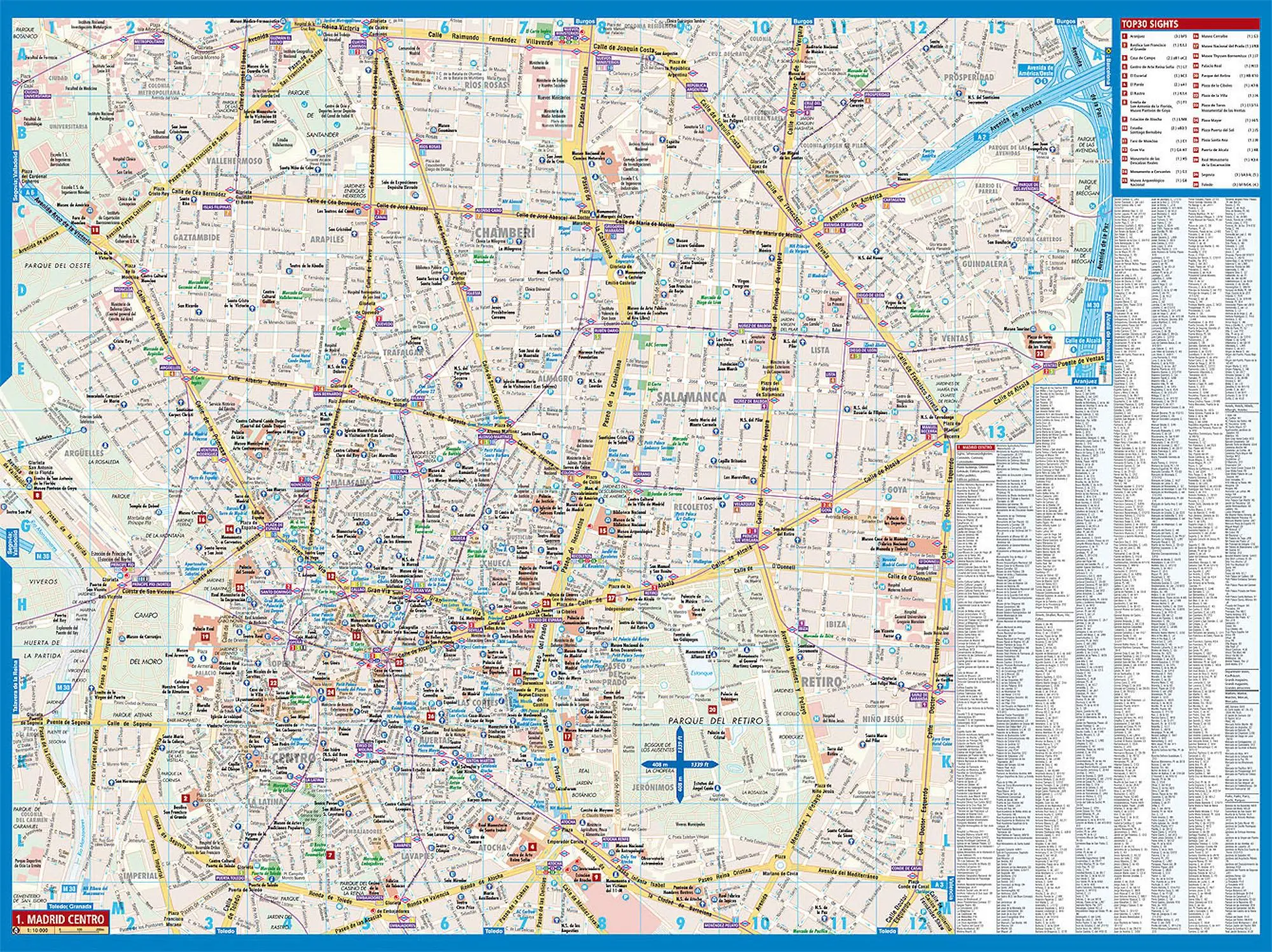 Bild: 9783866093577 | Madrid 1 : 10 000 | (Land-)Karte | Borch Maps | Laminierte Oberfläche