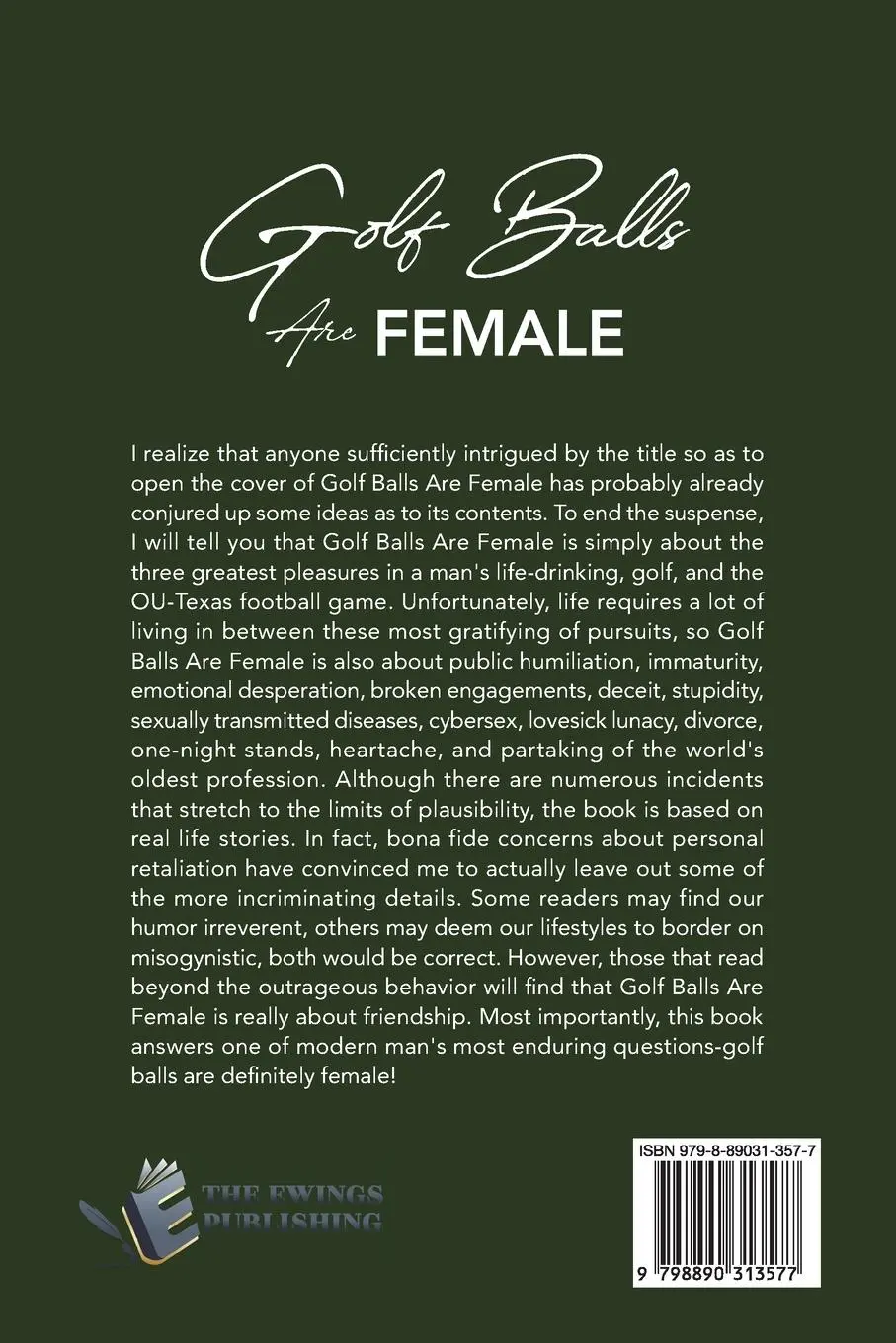Rückseite: 9798890313577 | Golf Balls Are Female | Robert C. Knox | Taschenbuch | Englisch | 2023