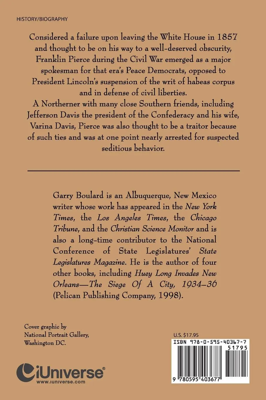 Rückseite: 9780595403677 | The Expatriation of Franklin Pierce | Garry Boulard | Taschenbuch