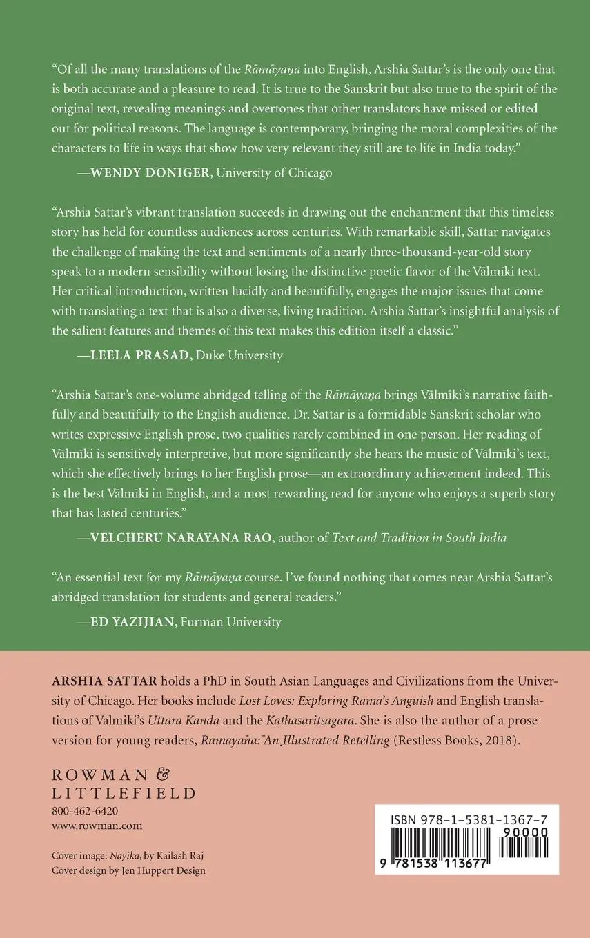 Rückseite: 9781538113677 | Valmiki's Ramayana | Buch | Englisch | 2018 | EAN 9781538113677