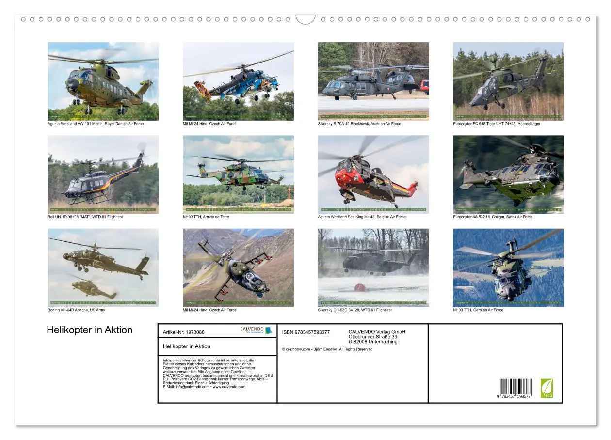 Bild: 9783457593677 | Helikopter in Aktion (Wandkalender 2026 DIN A2 quer), CALVENDO...